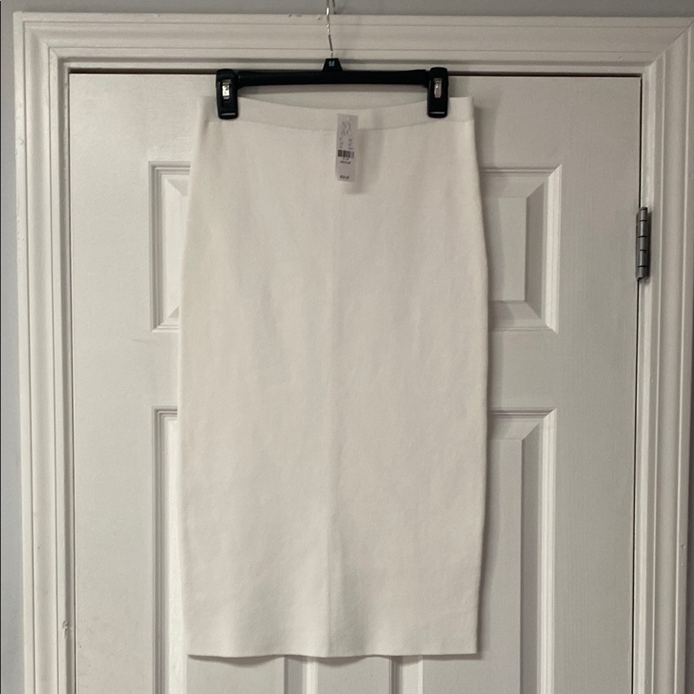 NY&Co Elegant White Pencil Skirt
